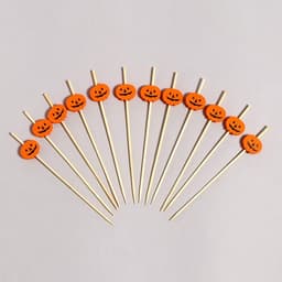Шпажки для канапе «Тыква», в наборе 12 штук, оранжевая