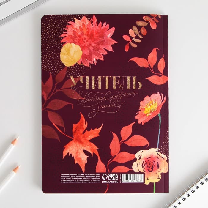 Ежедневник недатированный, А5+, 96 л., мягкая обложка, софт-тач «Учитель всегда прав»