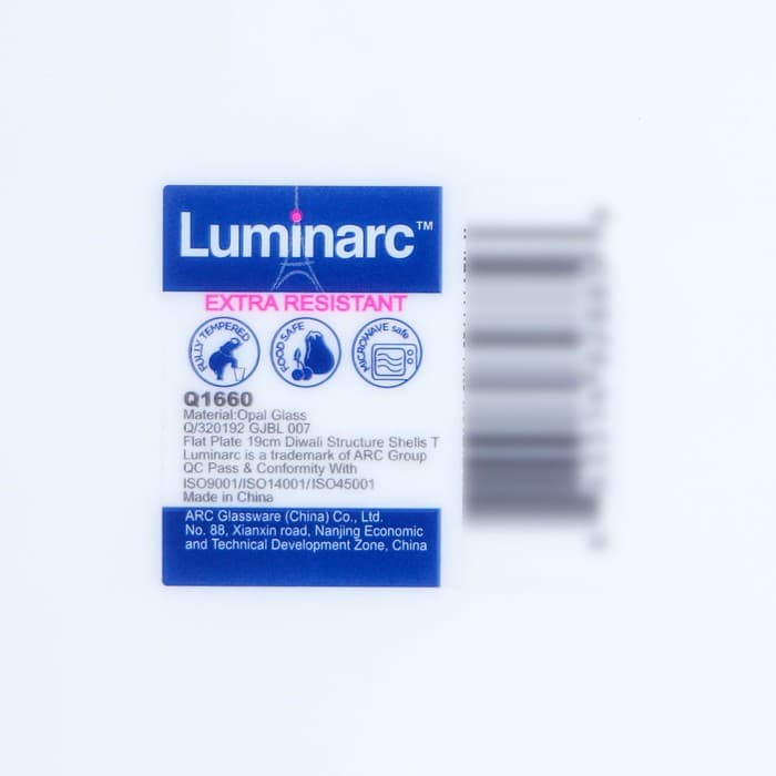 Набор десертных тарелок Luminarc DIWALI SHELLS, d=19 см, стеклокерамика, 6 шт., цвет белый