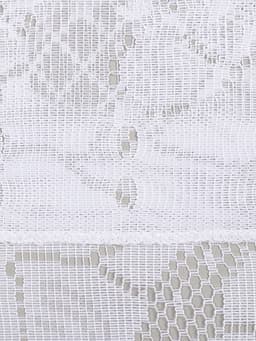 Тюль на кухню без шторной ленты, 169×162 см, белая