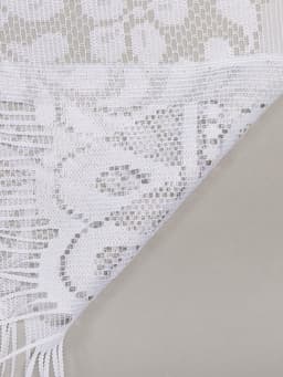 Тюль на кухню без шторной ленты, 169×162 см, белая