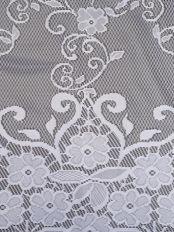 Тюль на кухню на шторной ленте, 305×165 см, белая