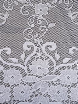 Тюль на кухню на шторной ленте, 305×165 см, белая