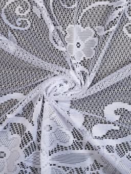 Тюль на кухню на шторной ленте, 305×165 см, белая