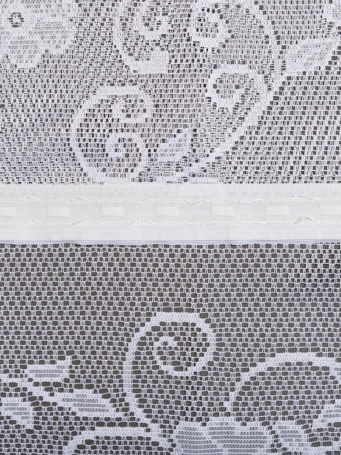 Тюль на кухню на шторной ленте, 305×165 см, белая