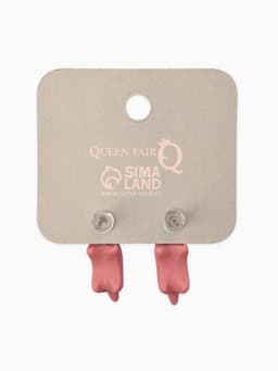 Серьги из полимерной глины «Динозавр», розовые