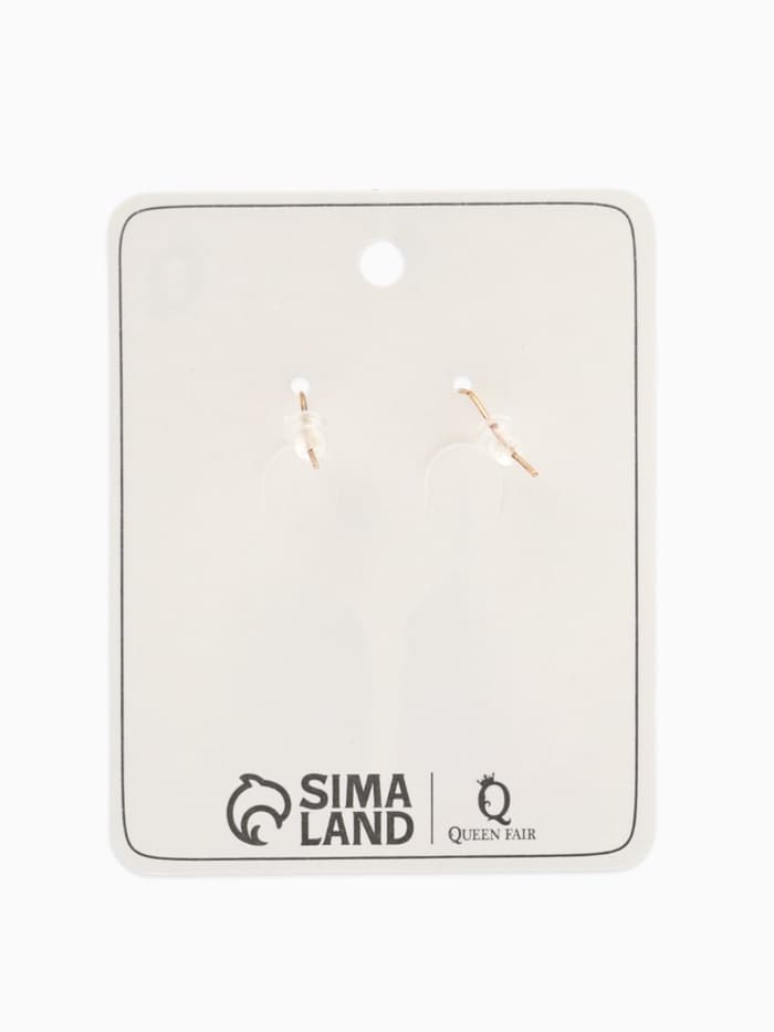 Серьги с эмалью «Лапка», кота, розово-белые в золоте