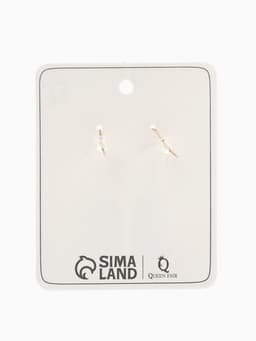 Серьги с эмалью «Лапка», кота, розово-белые в золоте