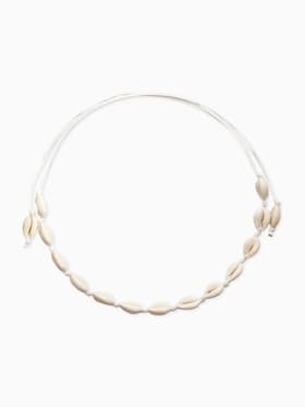 Чокер из ракушек «Морской», белые, 90 см