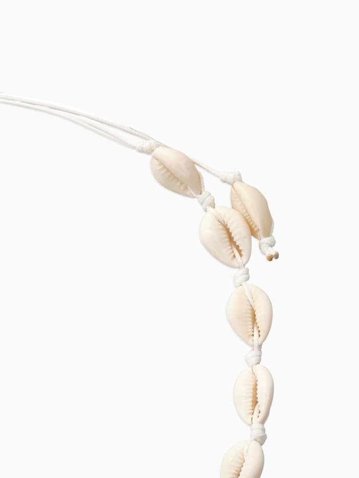 Чокер из ракушек «Морской», белые, 90 см