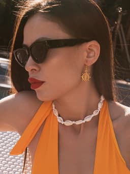 Чокер из ракушек «Морской», белые, 90 см