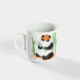 Набор посуды детский Добрушский завод «Панда», 3 предмета: кружка, миска, тарелка, фарфор, белый