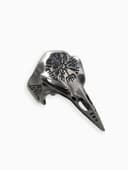 Кольцо «Коготь», череп хищника, цвет чернёное серебро, безразмерное