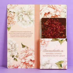 Открытка с местом под шоколадку «Воспитателю с любовью» размер 19 см × 8.1 см, плотность 200 г