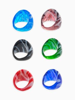 Кольцо «Муранское стекло», волны, цвет МИКС