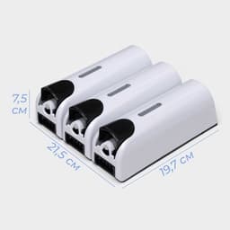 Диспенсер для мыла SAVANNA, механический, 3 отсека по 350 мл, шампунь, кондиционер, гель, белый