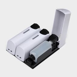 Диспенсер для мыла SAVANNA, механический, 3 отсека по 350 мл, шампунь, кондиционер, гель, белый