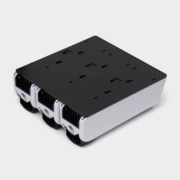 Диспенсер для мыла SAVANNA, механический, 3 отсека по 350 мл, шампунь, кондиционер, гель, белый