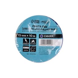 Изолента Luazon Lighting, ПВХ, 15 мм × 10 м, 130 мкм, синяя