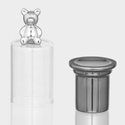 Подставка под зубочистки с крышкой «Стильный мишка», 7×7×15 см, керамика