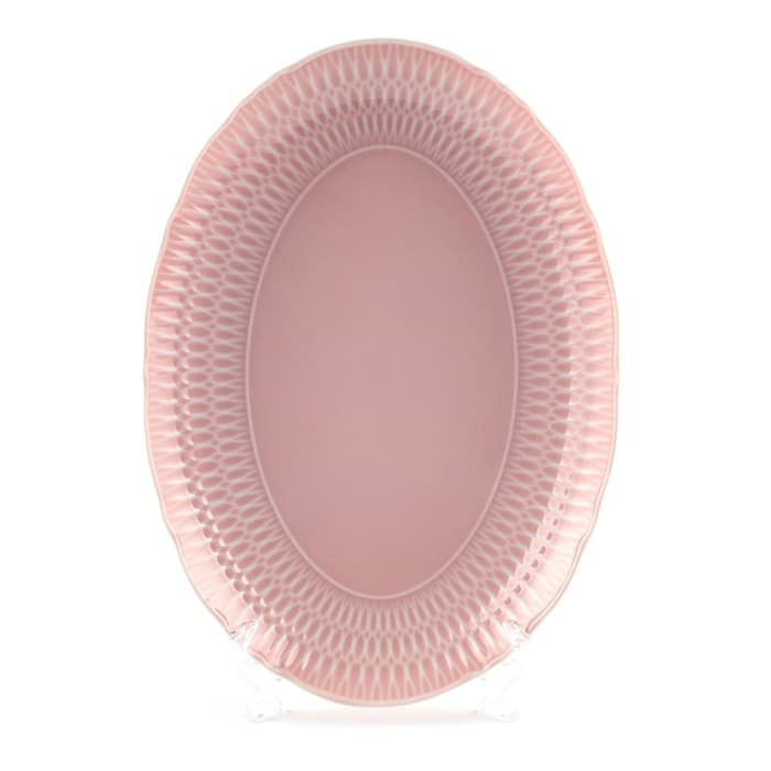 Блюдо овальное Cmielow София «Розовая глазурь», длина 34 см