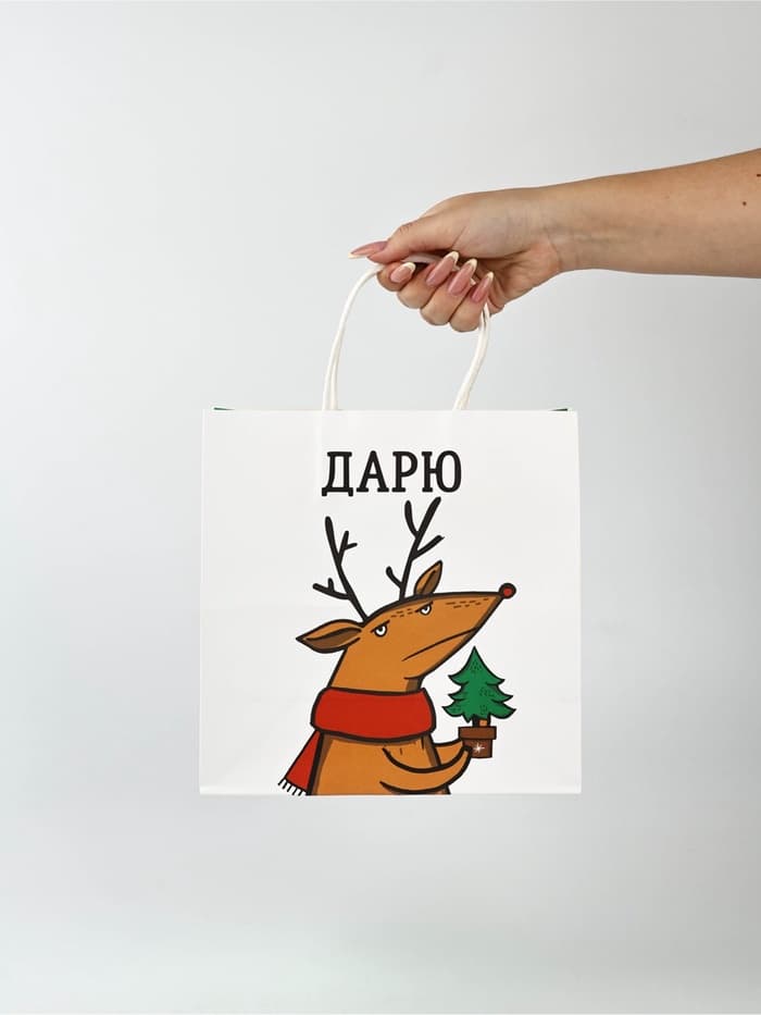 Набор пакетов подарочных «Новогодний праздник» 5 шт., 22×22×11 см