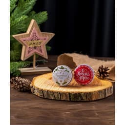 Набор свечей 2 шт. в железной банке, аромат еловые ветки и вишня, диам 4,8 см