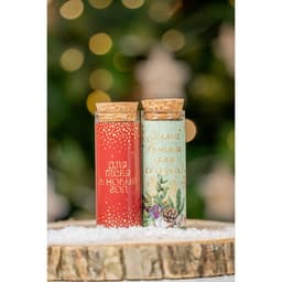 Свеча новогодняя, набор 2 шт., аромат мята и ваниль, 3×3×8 см