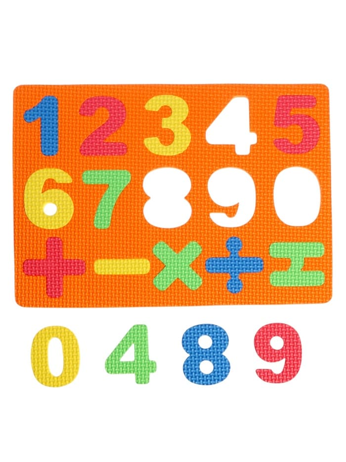 Коврик-пазл «Яркие цифры», цвета МИКС