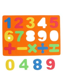 Коврик-пазл «Яркие цифры», цвета МИКС