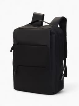 Рюкзак для ноутбука, городской, с USB, ручная кладь, 30×12×43 см, чёрный