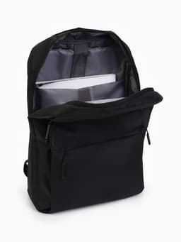 Рюкзак для ноутбука, городской, с USB, ручная кладь, 30×12×43 см, чёрный