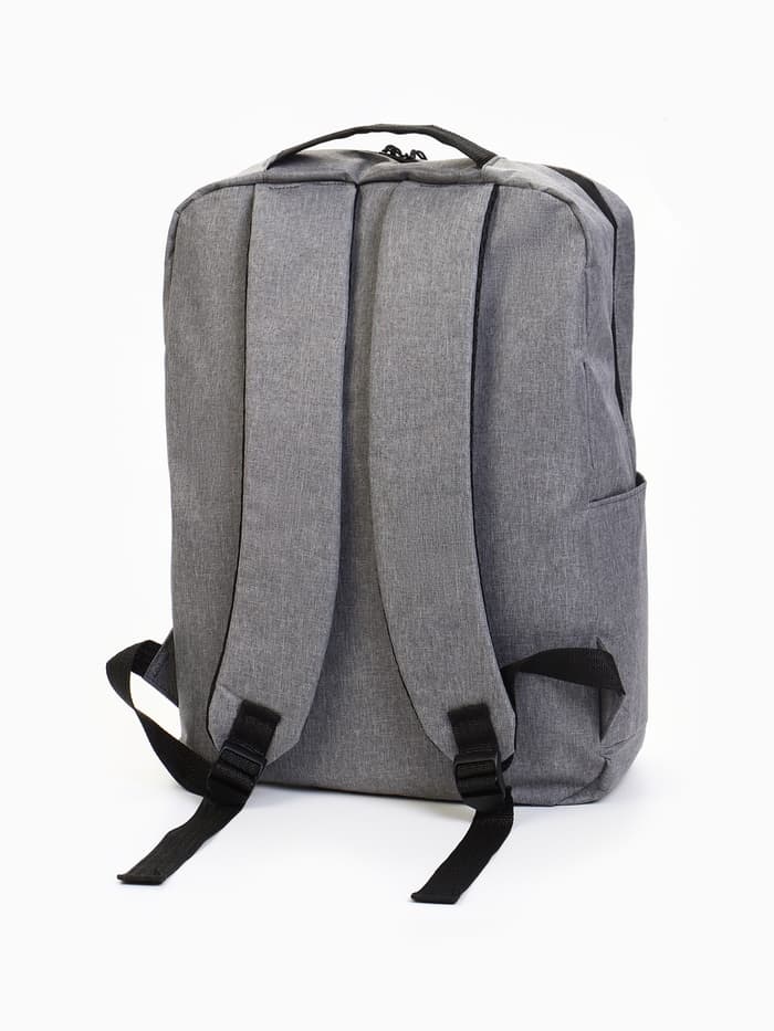 Рюкзак для ноутбука, городской, с USB, ручная кладь, 30×12×43 см, серый