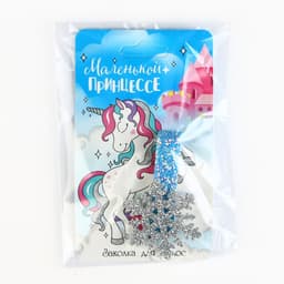 Заколка для волос новогодняя «Маленькой принцессе», снежинка, 6.5×3.5 см