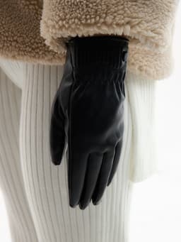 Перчатки женские, безразмерные, с утеплителем, цвет чёрный