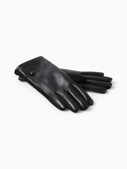 Перчатки женские, безразмерные, с утеплителем, цвет чёрный