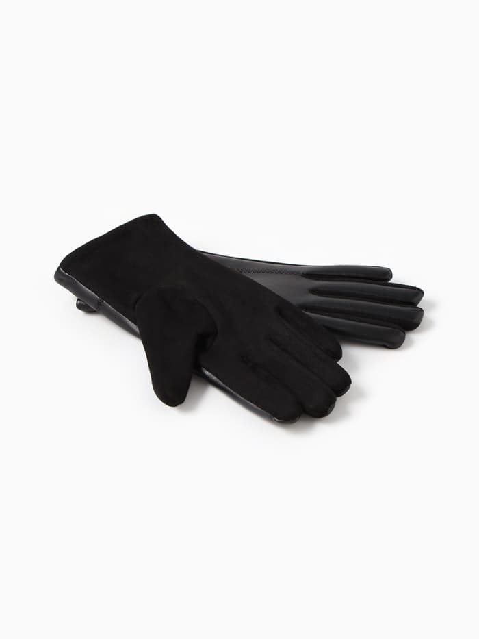 Перчатки женские, безразмерные, с утеплителем, цвет чёрный