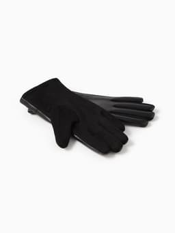 Перчатки женские, безразмерные, с утеплителем, цвет чёрный