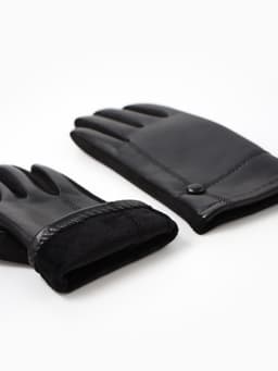 Перчатки женские, безразмерные, с утеплителем, цвет чёрный