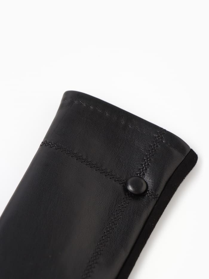 Перчатки женские, безразмерные, с утеплителем, цвет чёрный