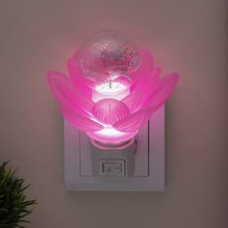 Ночник RISALUX «Розовый цветок», LED, 8×8×12 см