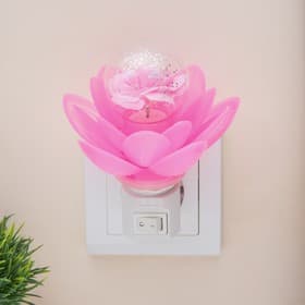 Ночник RISALUX «Розовый цветок», LED, 8×8×12 см