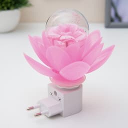 Ночник RISALUX «Розовый цветок», LED, 8×8×12 см