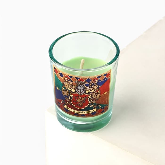 Ароматическая свеча в стакане «Магический аромат», сосна, в голографической коробке, 5×6 см