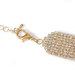 Колье «Лёд», 9 рядов, белое в золоте, 35 см