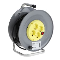Удлинитель на катушке морозостойкий Luazon Lighting ECO, 4 розетки, 25 м, 16 А, КГ 3×1.5 мм², выключатель