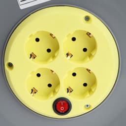 Удлинитель морозостойкий на катушке Luazon Lighting ECO, 4 розетки, 50 м, 16 А, КГ 3×1.5 мм², с выключателем