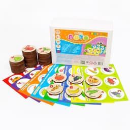 Лото детское YOSHATOYS «Овощи, фрукты, ягоды» (круглые фишки)