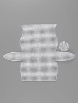 Канва-основа для вышивания сумки, пластиковая, 23×29 см, 1.5×1.5 мм, белая