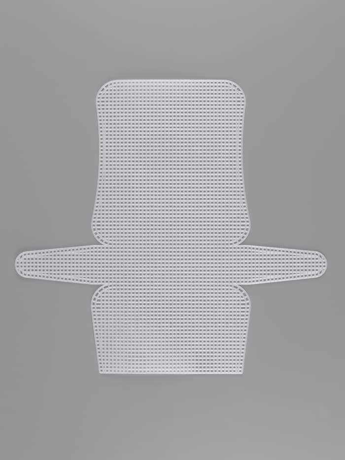 Канва-основа для вышивания сумки, пластиковая, 33.5×35.5 см, 2×2 мм, цвет белый